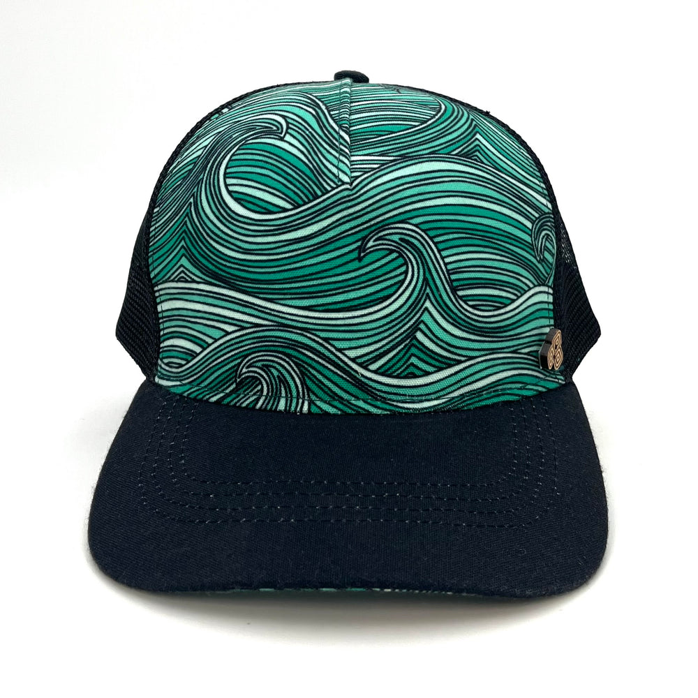 Waves Trucker Hat - Teal