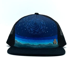 Graphic Print Visions Sky Trucker Hat Eco-Friendly Caps